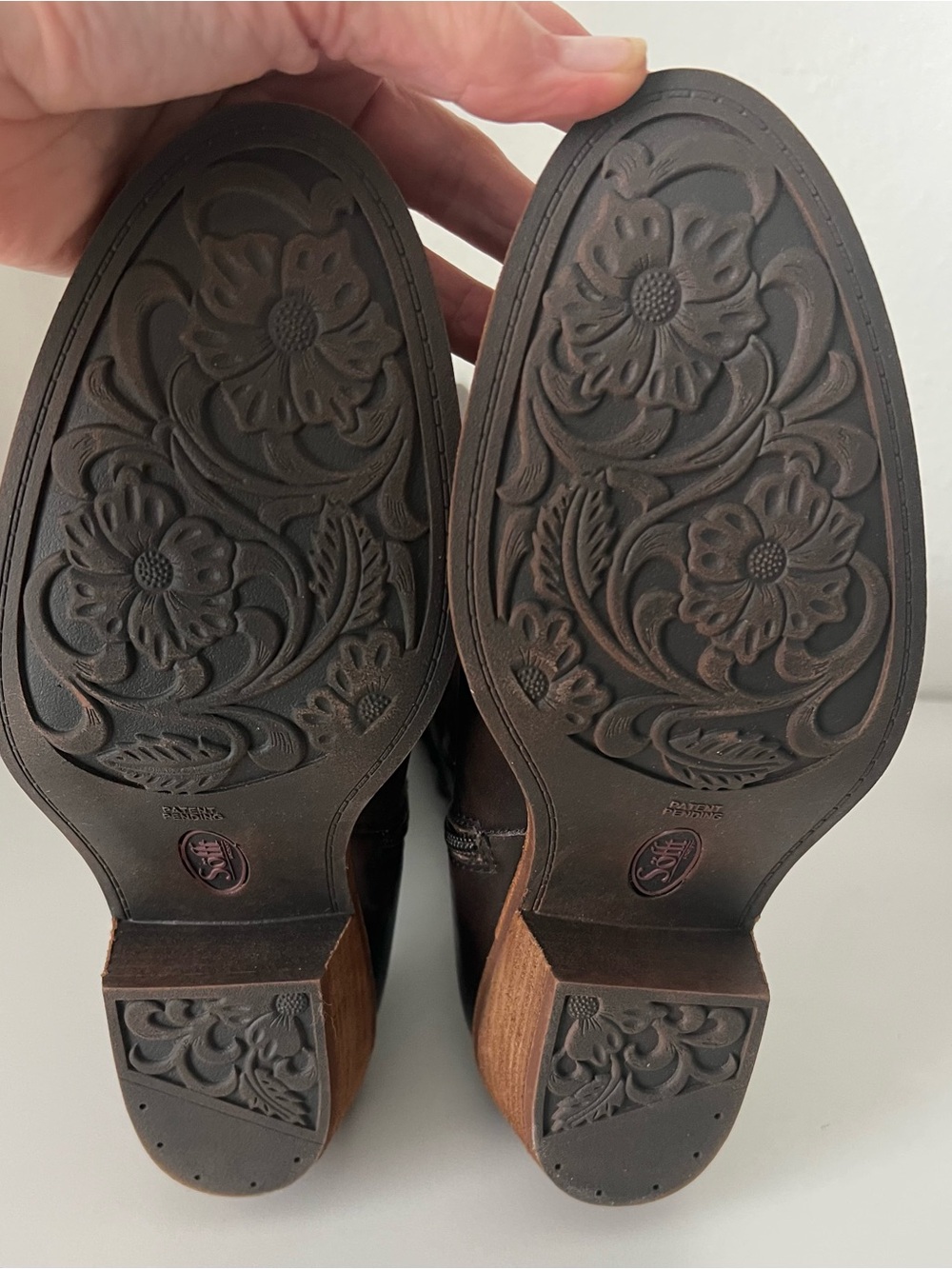 SOFFT-Women's Tall Leather Riding Boots - Dark Brown - Picture 7 of 12